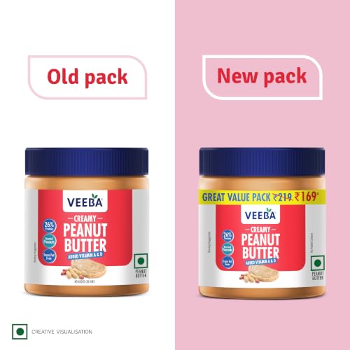 Image of Veeba Creamy Peanut Butter added Vitamin A & D (320 g)