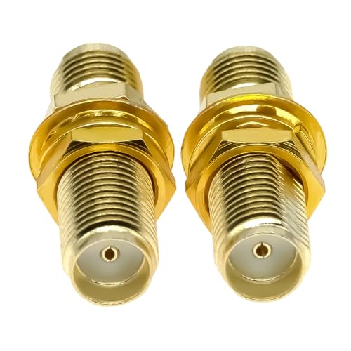 2PCS SMA Nut Bulkhead Connector SMA Female to Female miniatura 3