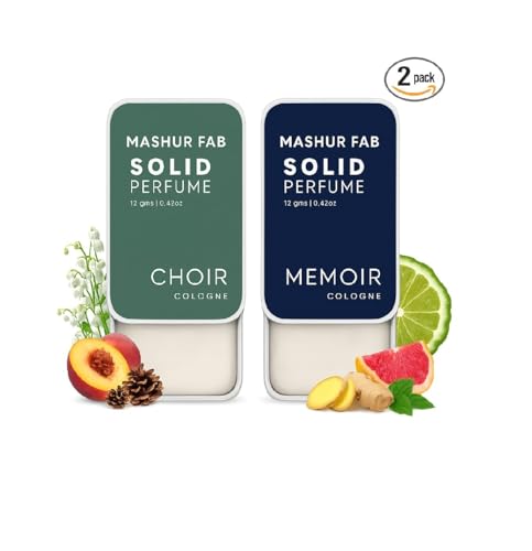 Image of Solid Perfume Combo - Soiree & Antonia | 2-Pack Alcohol-Free Natural Cologne | Long-Lasting Fragrance for Men & Women | Citrus, Floral & Woody Notes | 12g Each (Pinecone, Grapefruit)