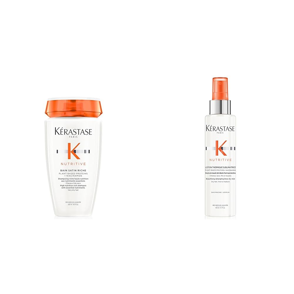 Kérastase, Nutritive, Thermo-protective & Rozplątająca mgiełka kosmetyczna, bez spłukiwania, do & Kérastase, odżywczy, odżywczy szampon, do grubych, suchych do bardzo suchych włosów, kąpiel sa