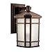 Cameron 10.75" 1 Light Outdoor Wall Light with Etched Linen Glass in Prairie Rock
