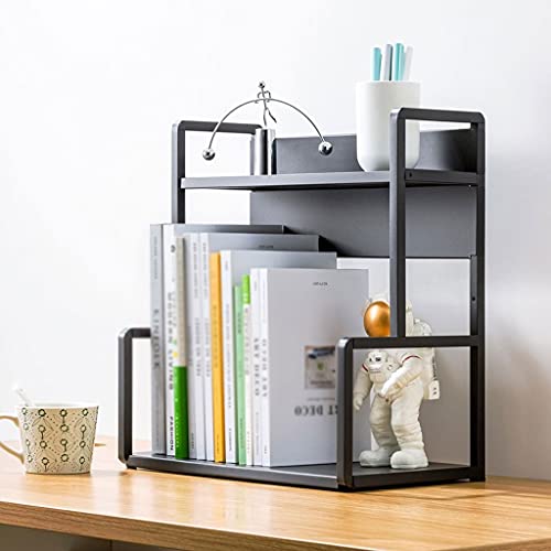 Escritorio de acero inoxidable con estante multicapa para evitar desorden 7