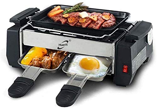 Smokeless inländischer Kleiner elektrischer BBQ Teppanyaki Grill, 1000W Hochleistungs-Non-Stick-Home-Barbecue-Elektrogrill, rauchloser Grill,