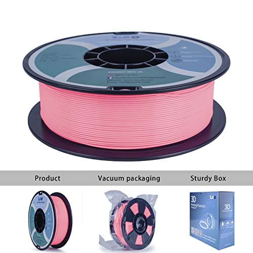 Image of ZIRO PLA Filament 1.75mm, Higher Strength &Toughness Material, 1KG Pink | Fit for Most FDM 3D Printer, 1.75mm 1KG Spool, Dimensional Accuracy + /-0.03mm, Colorful PLA FilamenT