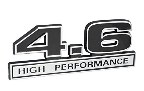 4.6 Liter High Performance Engine Emblem in Chrome & Black - 5
