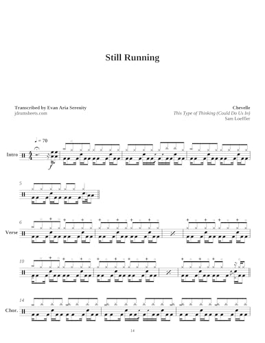 Chevelle - Still Running: Drum Sheet Music (JDS: Chevelle Collection) (English Edition)