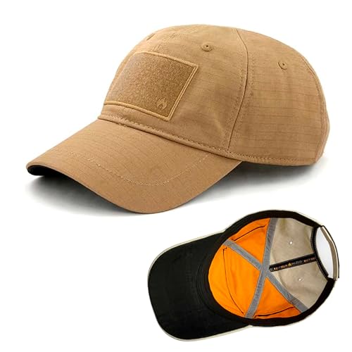 Wazoo Cache Cap Tactical EDC Hat with Hidden Pockets Coyote Brown