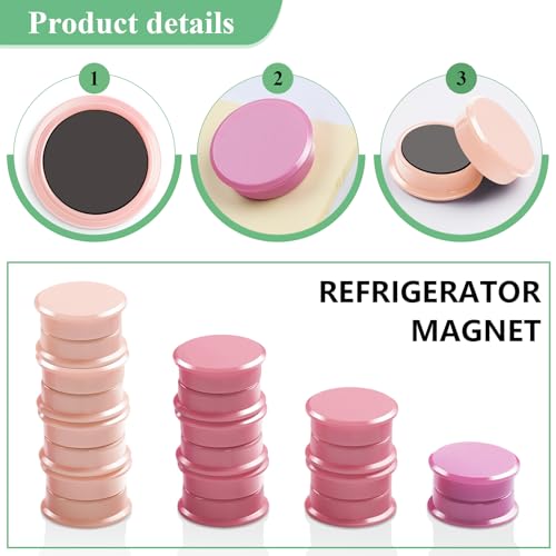 Imanes Decorativos Redondos Pink Set 30 Unidades miniatura 2