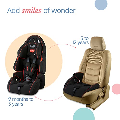 Image of LuvLap Premier Baby Car Seat Suitable for 9 Months - 12 yrs Child (9-36 kg), Black, Certified as per ECE R44 / 04, 5 Point Safety Harness, Ensures Optimal Spine Position
