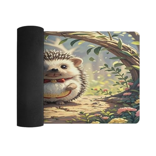 Lovely Hedgehog Desk Pad Large Office Desk Mat Rubber 30x60 cm miniatura 3