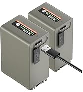 NP-FV100 Batteries,4590mAh NP-FV100A Battery with USB Direct Charging for Sony PXW-Z90 HDR-CX455 ...