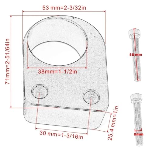 Abrazadera extensora de manillar 25mm para moto EX250R 3
