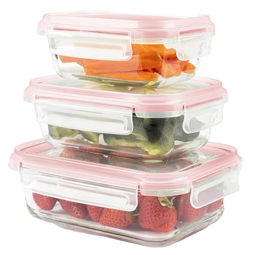 Home Fleek - Caja Hermetica de alimentos de vidrio - Caja de...