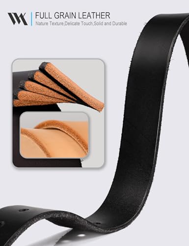 Image of WOLFANT Leather Belt for Men,100% Italian Full Grain Real Solid Leather