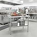 STABLEINK NSF Stainless Steel Prep Table 48 x 24 Inches Metal Work Table with Adjustable Undershelf for Commercial Kitchen, Restaurant, Hotel and Garage