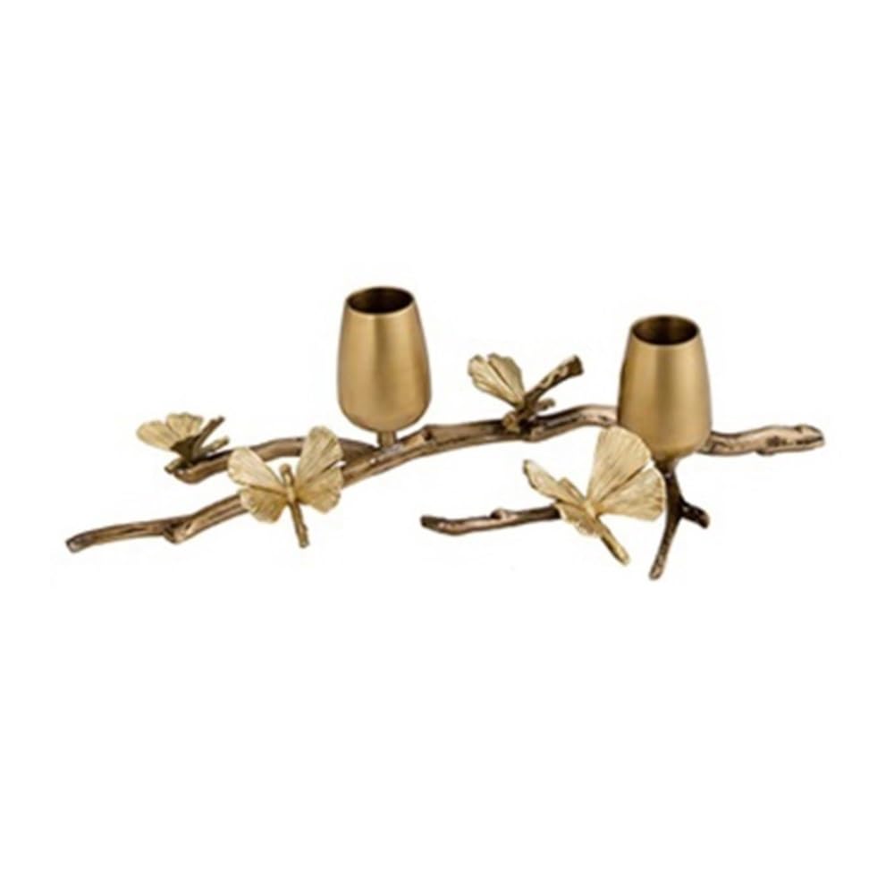 Candle Holder Light Luxury Romantic Brass Candle Holder Retro Decorative Double-headed Candlestick Ornaments