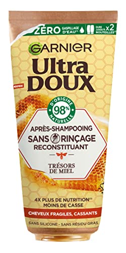 Garnier - Après-Shampooing Nourrissant Trésors de Miel Sans Rinçage - Au Miel d'Acacia et Cire d'Abeille - Formule 98% d'Origine Naturelle - Pour Cheveux Fragiles et Cassants - Ultra Doux - 200 ml Cover