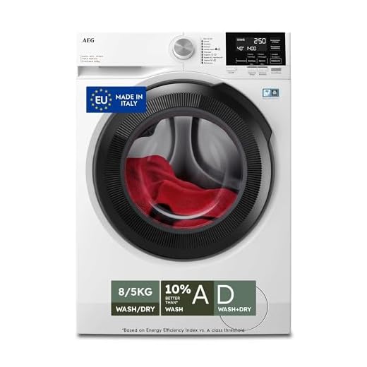 AEG Lavasciuga Kombi LWR7G856OB Serie 7000, 8 kg Lavaggio e 5 kg Asciugatura, Tecnologia ProSteam, DualSense, PreciseLoad, Silent System Plus, Vapore Refresh, 847x597x576 Bianco, Classe D