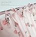 Girly Pink Floral Shower Curtain Hookless Flower Rose Shower Curtain Cotton Blend 72x72 Inches for Bathroom Bedroom