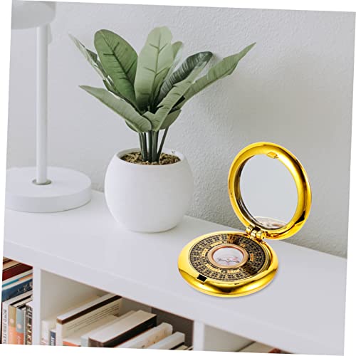 Brújula portátil de cobre Feng Shui 2 piezas para camping miniatura 7