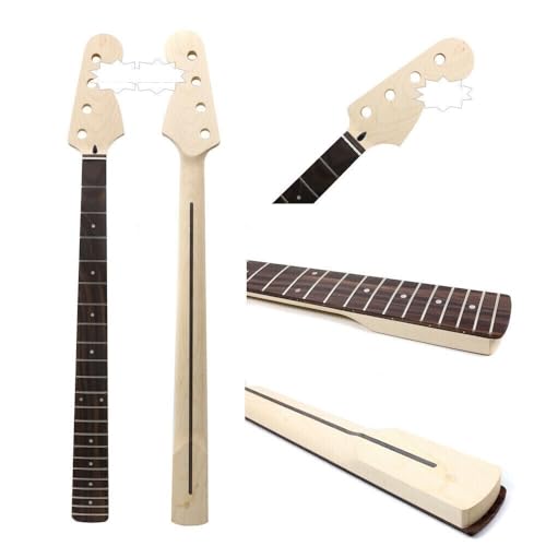 Manche de guitare basse en érable avec touche palissandre 22 frettes aux finitions soignées