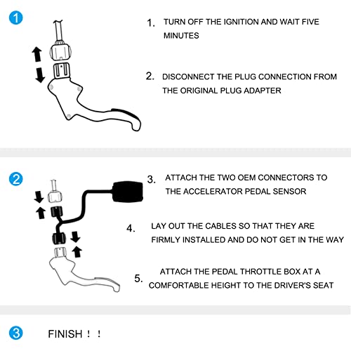 9 Drive Mode Electronic Throttle Controller Auto Gas Pedal Booster Compatible with VW/SKODA/SEAT/AUDI (bw-206)