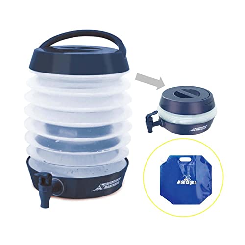 monomania ウォータージャグ 折りたたみ 5.5L コック栓付 給水バッグ 10L キャンプ アウトドア 防災 断水 ネイビー