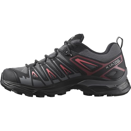 Salomon X Ultra Pioneer Gore-Tex Zapatillas Impermeables de Senderismo para Actividades al Aire Libre para Mujer, Cualquier clima, Sujeción del pie segura, Estabilidad y amortiguación, Magnet, 38