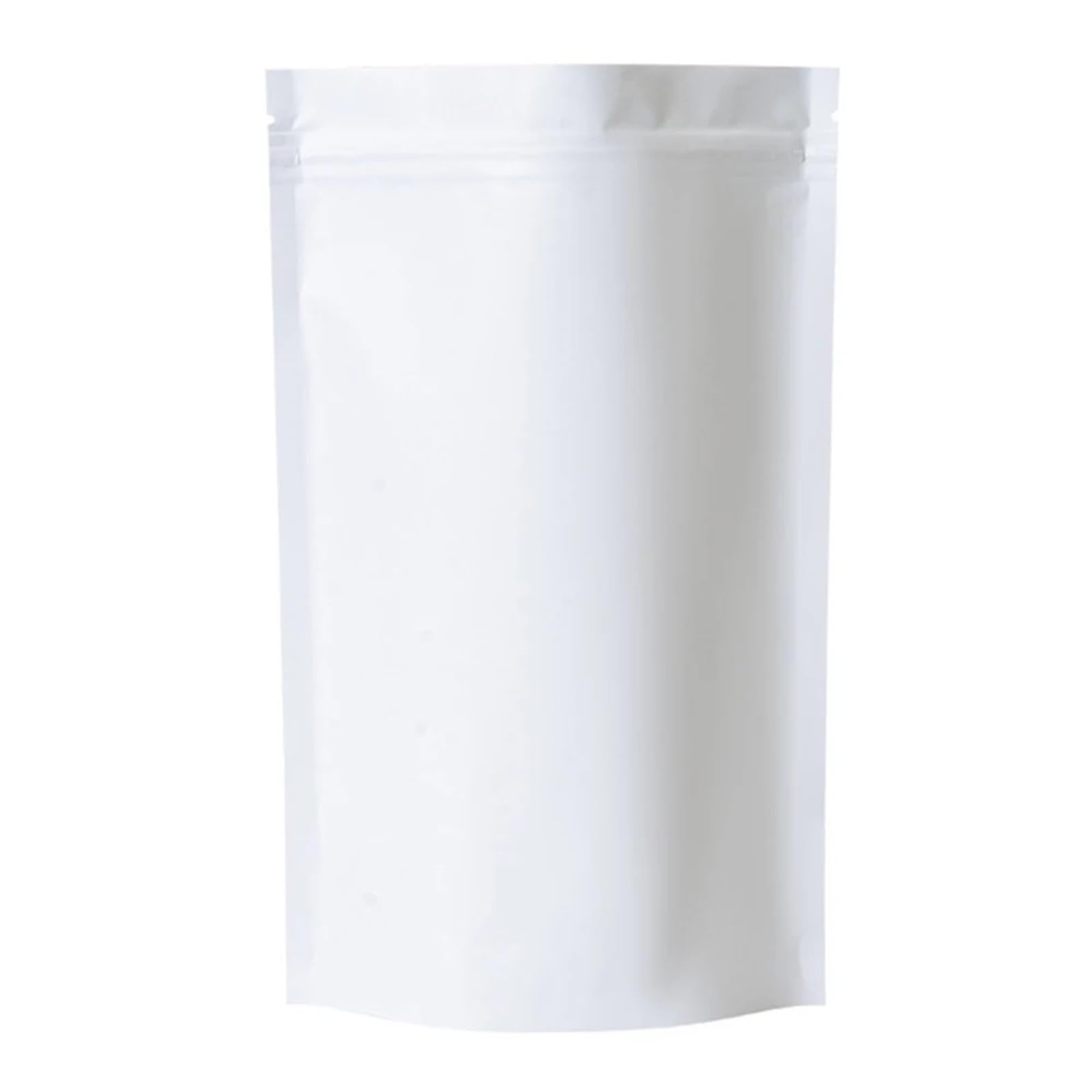 sacchetti con chiusura a zip, 100 sacchetti con chiusura a zip in Mylar Foil Stand Up tacca a strappo multicolore, diverse misure(White,15x22cm)