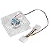 Ventilador de computadora, ventilador de PC de computadora con ventilador de enfriamiento silencioso Led 8025 12V Led Luminous Chase Computer Case Cooling Fan Mod Easy Install (Luz azul 80 mm)