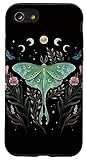 Aesthetic Witchy Luna Moth Flower Floral Moon Phases Case for iPhone SE (2020) / 7 / 8