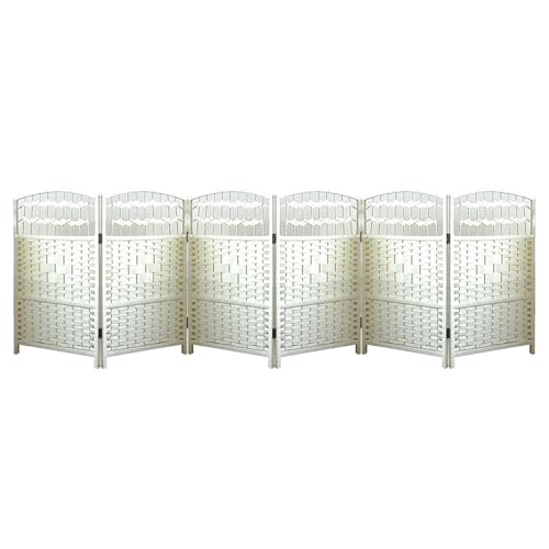 Paravent de pièce occultant pour bureau et salon blanc pliable 60 cm haut