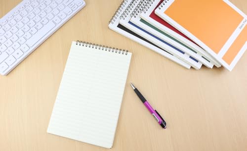 Bloc-notes à spirale 15,2x22,9cm papier blanc sténo pour écrire des notes d'école