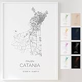 Mapdify Catania personalisiertes Stadtposter, dein 