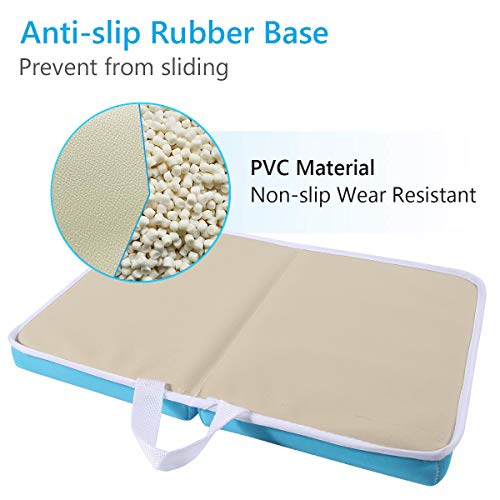 Image of Bath Kneeler Pad - 1.5inch Thick Bath Kneeling Mat Non-Slip Rubber - Large Safety Bathtub Kneeling Pad for Baby Bathtime, Garden Work, Exercise - Foldable Child Bath Tub Mat for Parents
