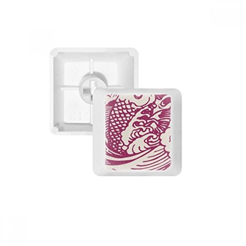 Keycaps PBT Poisson Rouge Style Japonais Premium OEM sans Marquage