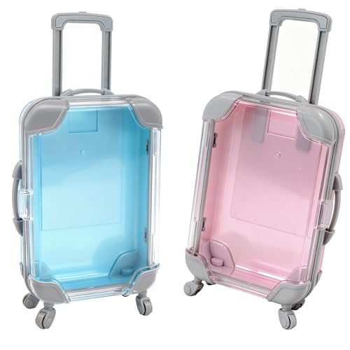 Ennoxwi 2 mini malas de presente, caixa de dinheiro como presente de dinheiro para viagens e férias, mala de viagem em miniatura, embrulho de presente criativo para crianças, colecionáveis ou cupons