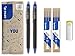 Produktbild Pilot  9er-Set Frixion Point Clicker  Tintenroller 0.5 mm mit löschbarer, thermosensitiver Tinte  2 Blau, 6 blaue Minen, Frixion Remover  Tintenroller mit feiner Spitze  nachfüllbar  Zauberstift