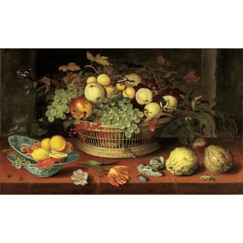 Impression giclée Nature morte avec un panier de fruits 1622