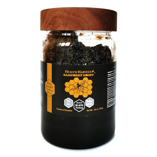 Prämie Tualang Schwarzhonig mit Wabe 750g (TA 14+, Pollenzahl 4,8 Mio.+, Pollensorte 150+) Intensive Wahl zur Konservierung für Männer, wild gereift auf 250 Fuß hohen Baumkronen