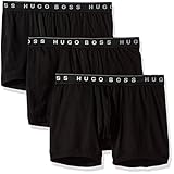 BOSS Men's 3-Pack Cotton Boxer Brief, Midnight Black, Large