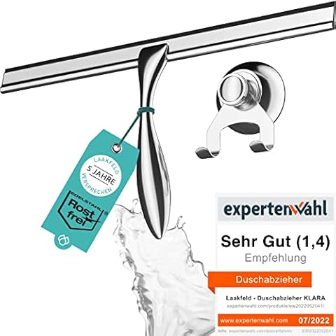 Extra breiter 30,5cm Duschabzieher Edelstahl Cover