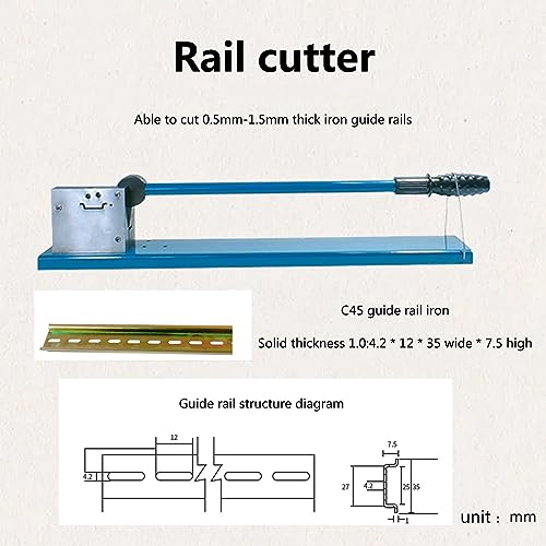 Frez do szyn DIN, precyzyjne narzędzie do aluminiowych szyn stalowych, skala 50 cm, ergonomiczny antypoślizgowy uchwyt, wytrzymały klasy przemysłowej do cięcia i produkcji