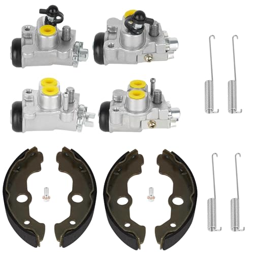 Front Left or Right Brake Wheel Cylinders Shoes Kit All 4 for Honda TRX400 FW Fourtrax Foreman/TRX450 Fourtrax Foreman 1998-2004, Replace for 45330-HN0-A01 45370-HN0-A01 45310-HN0-A01 45350-HN0-A01