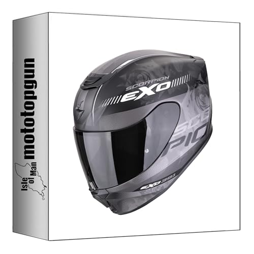 Casque intégral Scorpion Exo-391 Ava moto noir mat argent taille M mototopgun