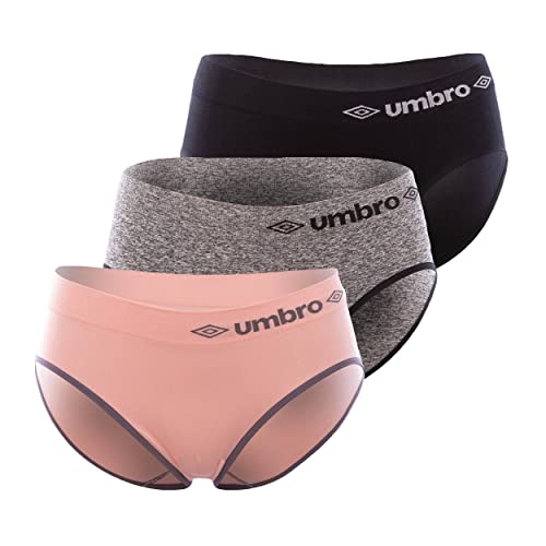 Culotte Femme Sport, sous-vêtements Féminins sans Couture, Stretch et Confortable (Lot de 3), Noir, Gris, Rose, Taille L/XL