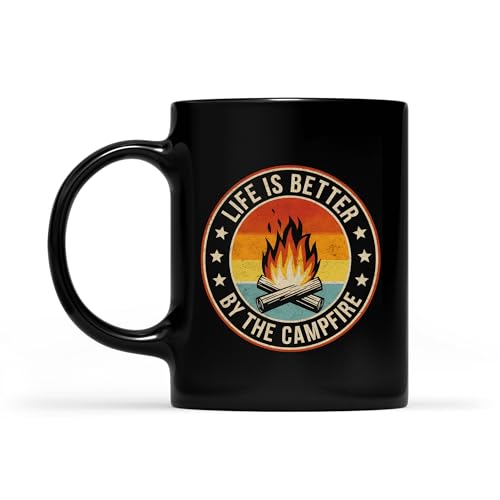 La Vida Es Mejor Junto A La Fogata Acampar Taza Con Asa Taza Café Resistente Taza De Porcelana Para Leche Recuerdos Oficina 330Ml La Vida Es Mejor Junto A La Fogata Acampar Taza Con Asa Taza Café Resistente Taza De Porcelana Para Leche Recuerdos Oficina 330Ml