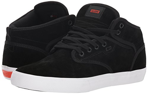 Image of Globe Men's Motley Mid Shoe, Black Suede /White, 7 M US