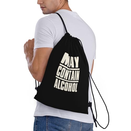 May Contain Alcohol Drawstring Bags Bundle Backpack3