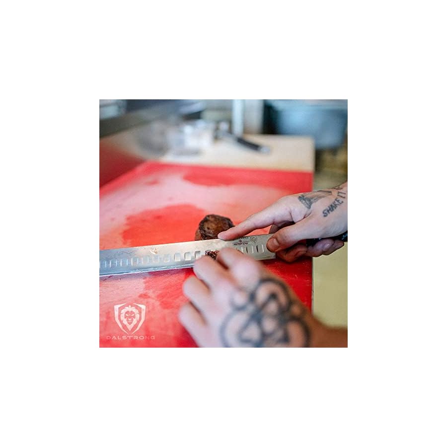 DALSTRONG-Slicing-and-Carving-Knife-12-inch-Slicer-Firestorm-Alpha-Series-Premium-10CR15MOV-High-Carbon-Steel-Traditional-Japanese-Wa-Stabilized-Wood-Resin-Handle-wSheath Dalstrong Slicing Knife - 12 inch Slicer - Firestorm Alpha Series - Premium 10Cr15CoMoV High-Carbon Steel Carving Knife - Traditional Japanese Wa Stabilized Wood & Resin Handle Kitchen Knife - Sheath